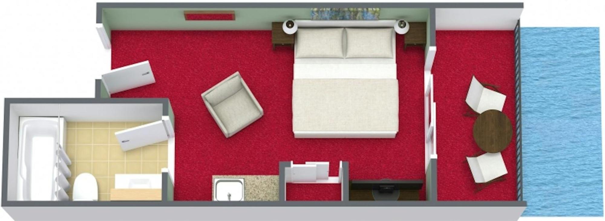 Chambre Lit King-Size Côté Océan
